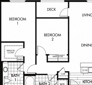 Floor plan Floor plan at Trio Apartments, Pasadena, CA